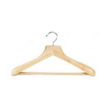 Contoured Deluxe Wooden Suit Hanger (Natural)